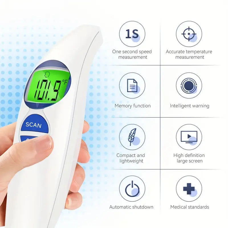 Digital 3 in 1 Touchless Forehead Thermometer for Adults and Youngsters