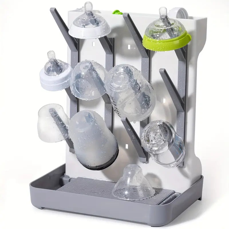 Baby 12 Bottle-Pacifiers-Brushes Drying Rack Durable PP Material