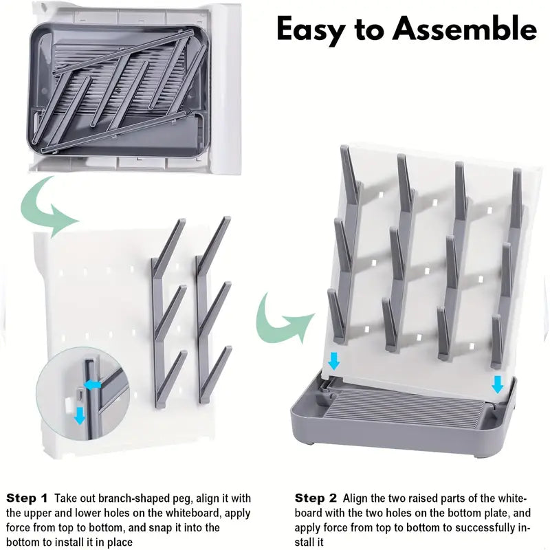 Baby 12 Bottle-Pacifiers-Brushes Drying Rack Durable PP Material