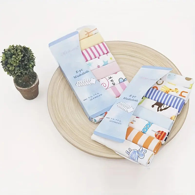 Soft Baby Face Towels or Wash Towels Natural 8pcs