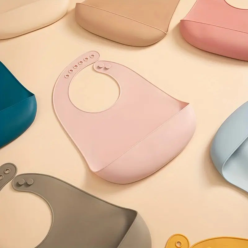 Baby Infant Toddler Silicon Bib Secure Fit Design Various Colours