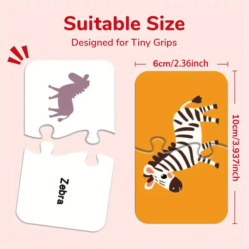 Colourful 32pcs Jigsaw Puzzles - Animals Vehicles Fruits Vegetables