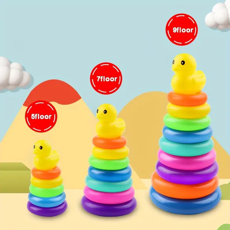 Colourful Stacking Tower Rings