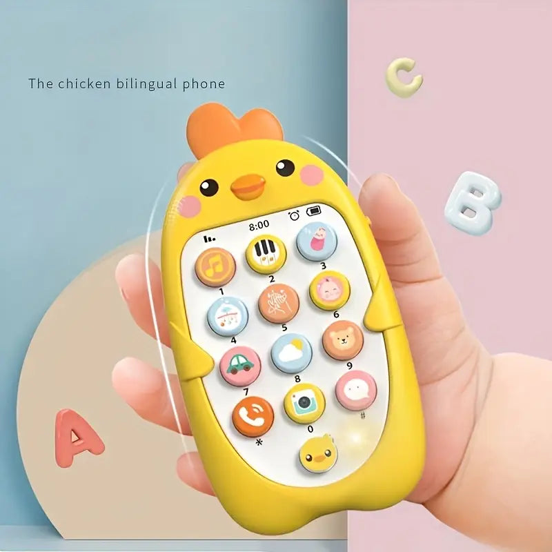 Baby Educational Musical Phone Toy, Safe Touch & Play Music - 0-3 Years Old
