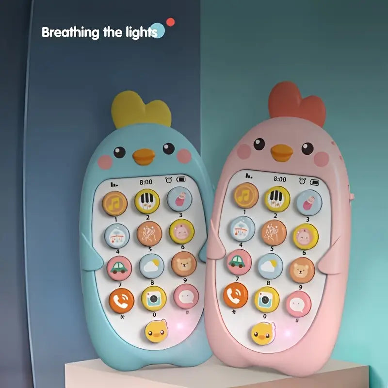 Baby Educational Musical Phone Toy, Safe Touch & Play Music - 0-3 Years Old