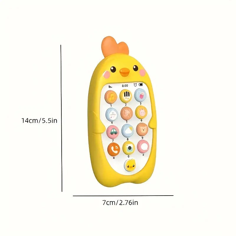 Baby Educational Musical Phone Toy, Safe Touch & Play Music - 0-3 Years Old