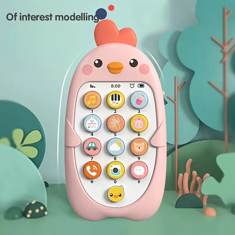 Baby Educational Musical Phone Toy, Safe Touch & Play Music - 0-3 Years Old