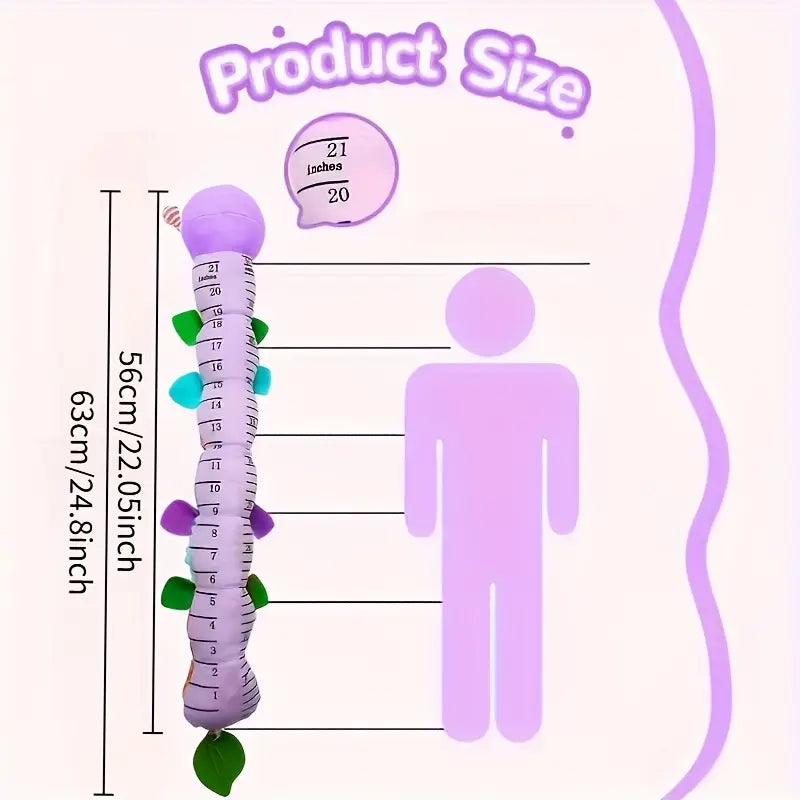 1pc Interactive Plush CATERPILLAR Toy with Music, Sensory Rustling & Texture Features