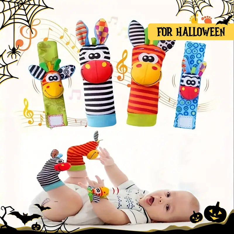 Toddler Entertainment -  Stuffed Plushies - For Wrists and Feet  - 4pcs