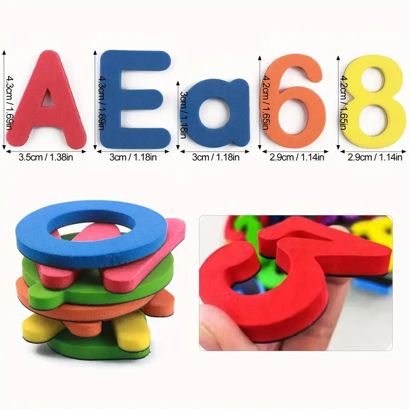 Hard Foam Magnetic Refrigerator Magnets for Learning - 79pcs set