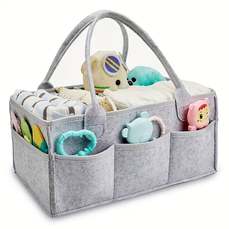 Baby Multipurpose Portable Organizer for Diapers, Toys and other Essentials - Light Grey, Dark Grey, Khaki