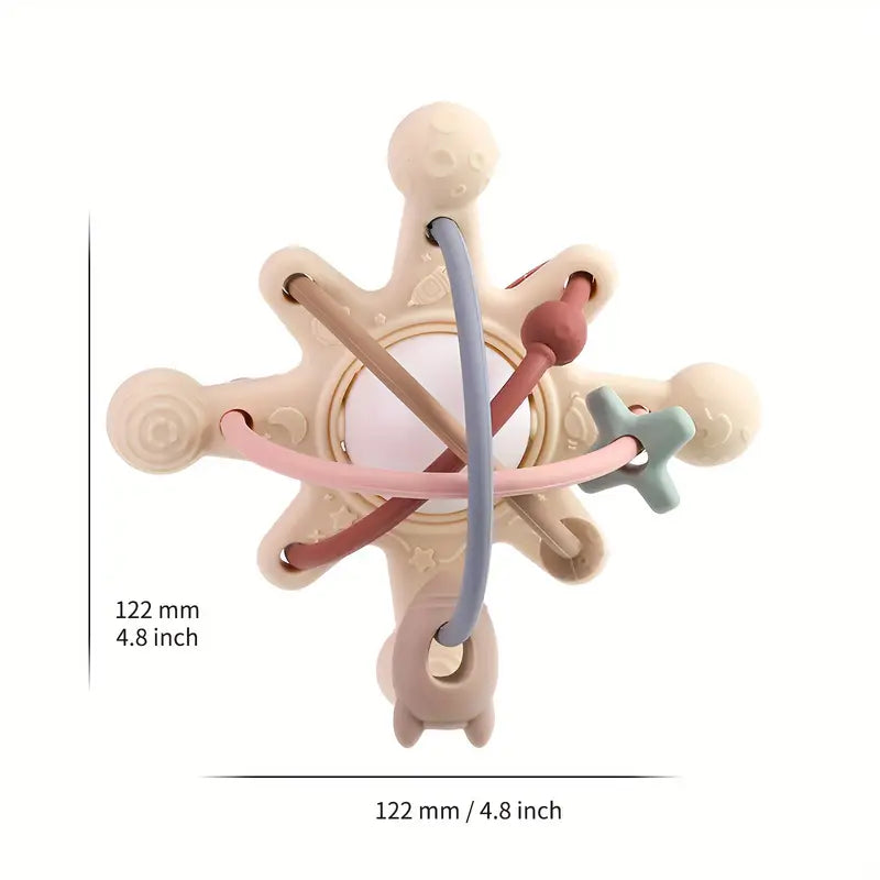 Rattle & Sensory Teether Bed Bell Silicone Ball -0 12 Months