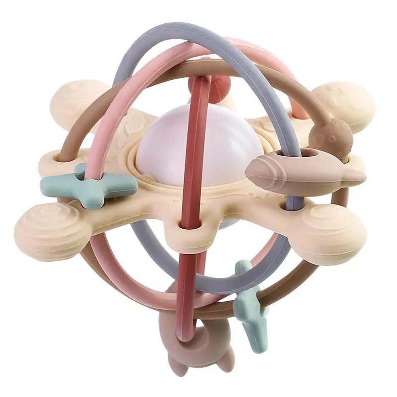 Rattle & Sensory Teether Bed Bell Silicone Ball -0 12 Months