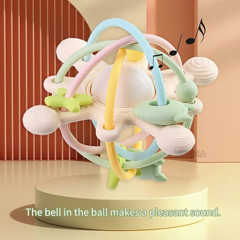 Rattle & Sensory Teether Bed Bell Silicone Ball -0 12 Months