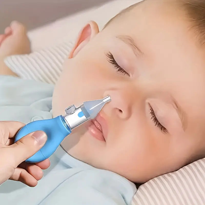 Baby Silicon Suction Pump Style Mucus Remover - Blue