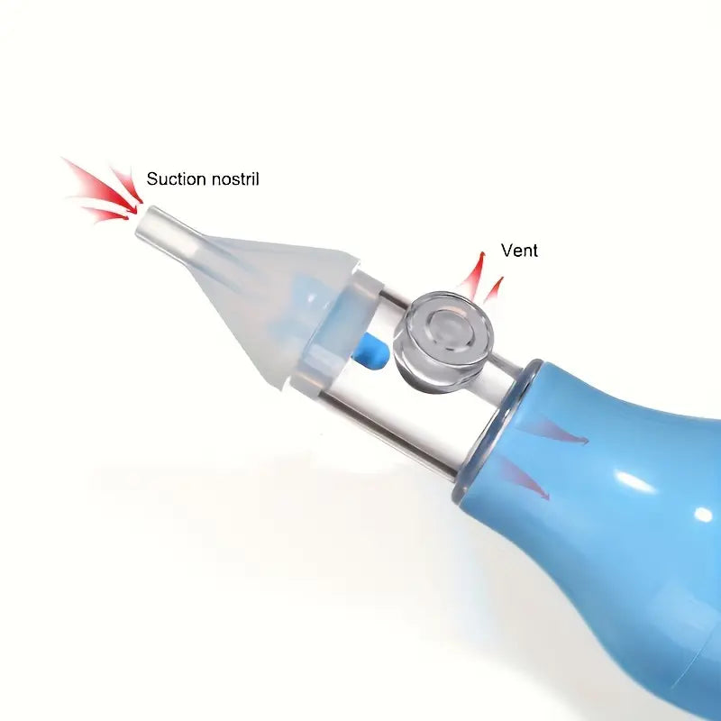 Baby Silicon Suction Pump Style Mucus Remover - Blue