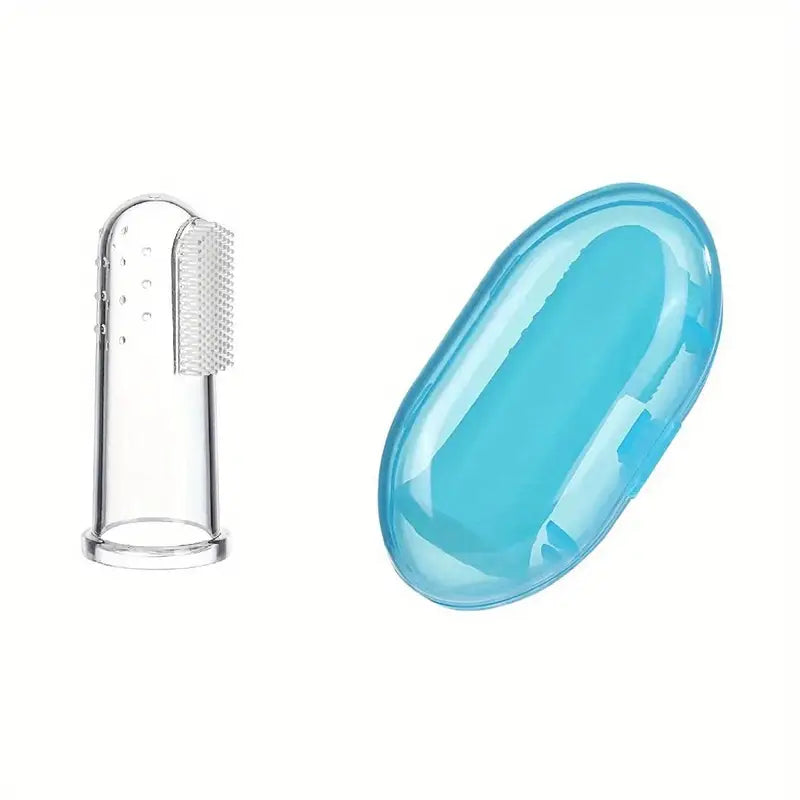 Soft Baby Toothbrush for Teething and Cleaning - Blue or White