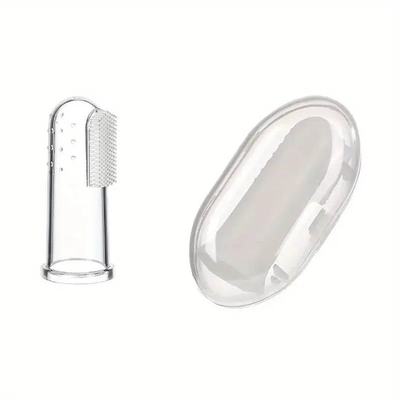 Soft Baby Toothbrush for Teething and Cleaning - Blue or White