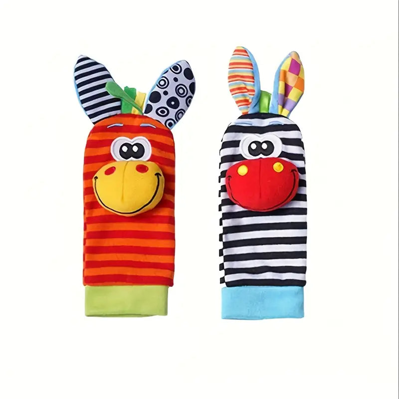 Toddler Entertainment -  Stuffed Plushies - For Wrists and Feet  - 4pcs