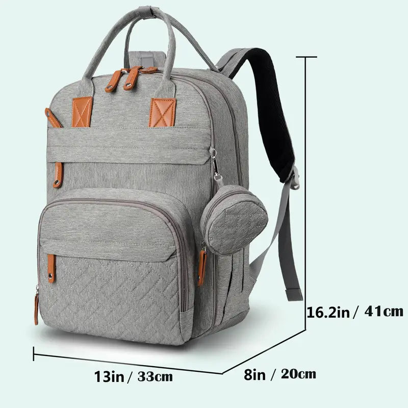 Large Multifunctional Soft Shell Baby Backpack Nappy Bag - 6 Colours Available