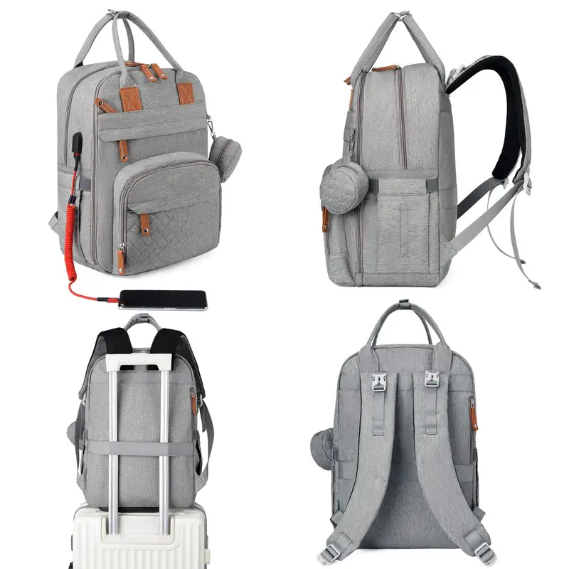 Large Multifunctional Soft Shell Baby Backpack Nappy Bag - 6 Colours Available