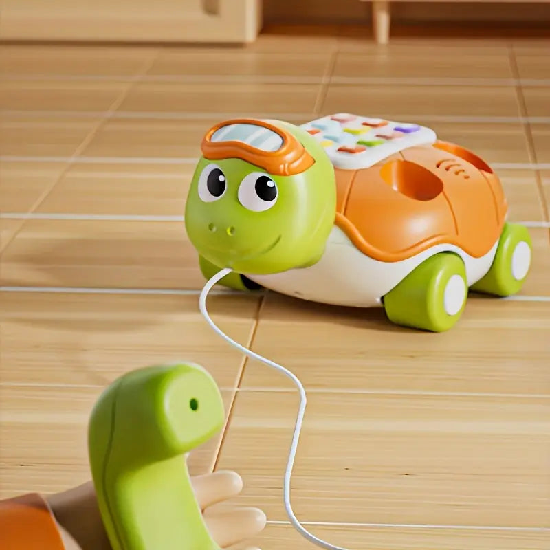 Interactive Baby Learning Turtle Phone for Fine Motor Skills - Green or Yellow