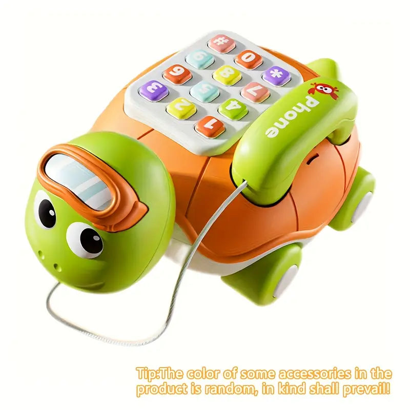 Interactive Baby Learning Turtle Phone for Fine Motor Skills - Green or Yellow