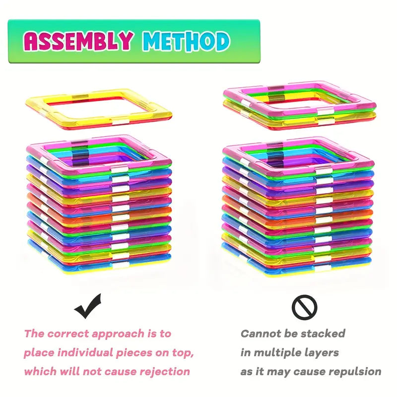 Vibrant Colours Big Size Magnetic Construction Building Blocs